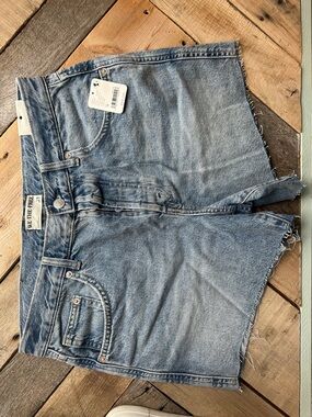 We The Free faded blue denim shorts